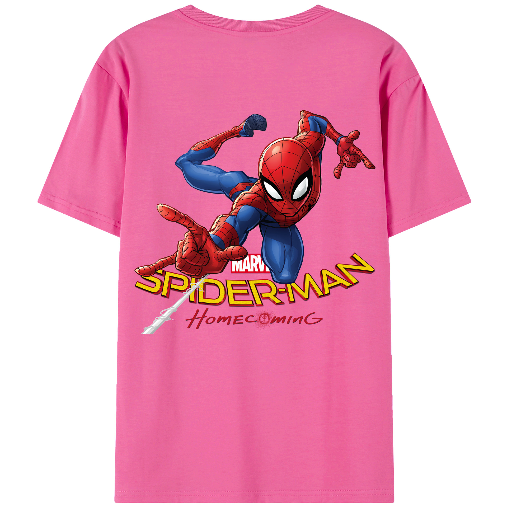 （画像用） Spider Man スパイダーマン レディース半袖Tシャツ(バックプリント)